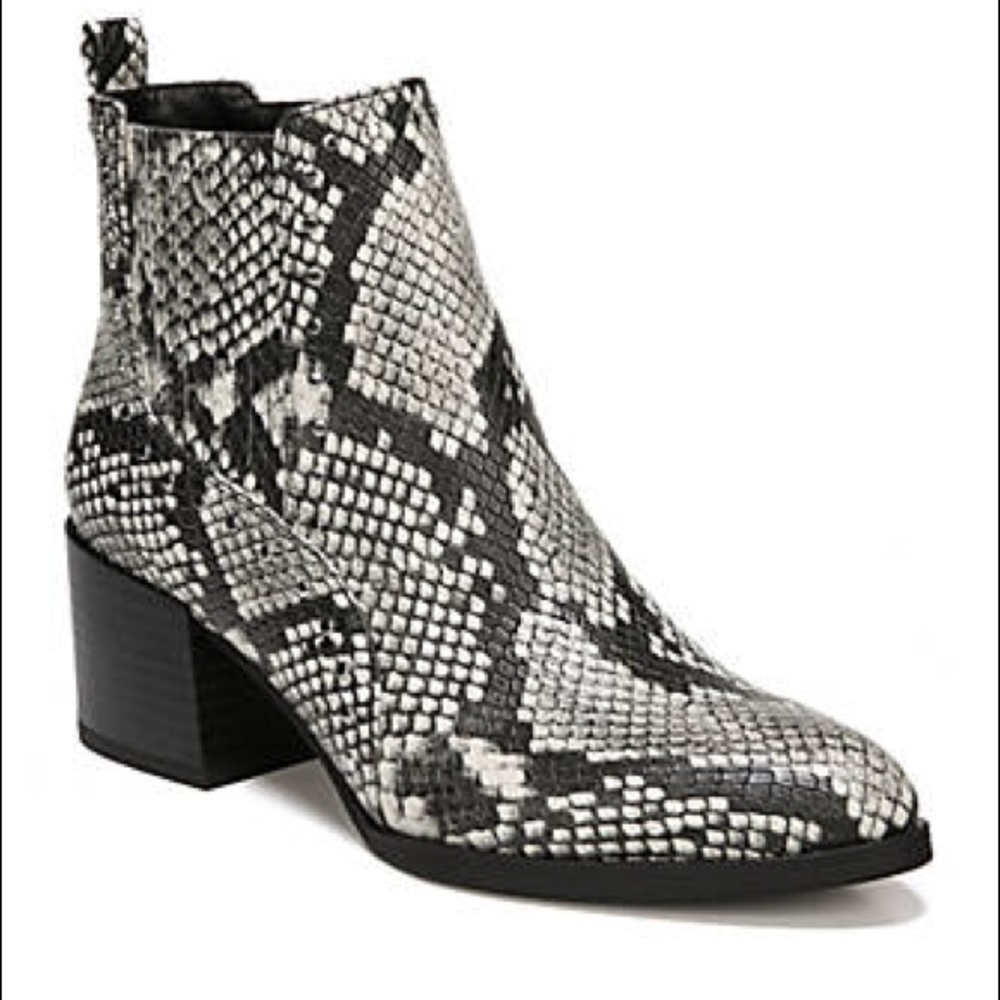 Snake print boots